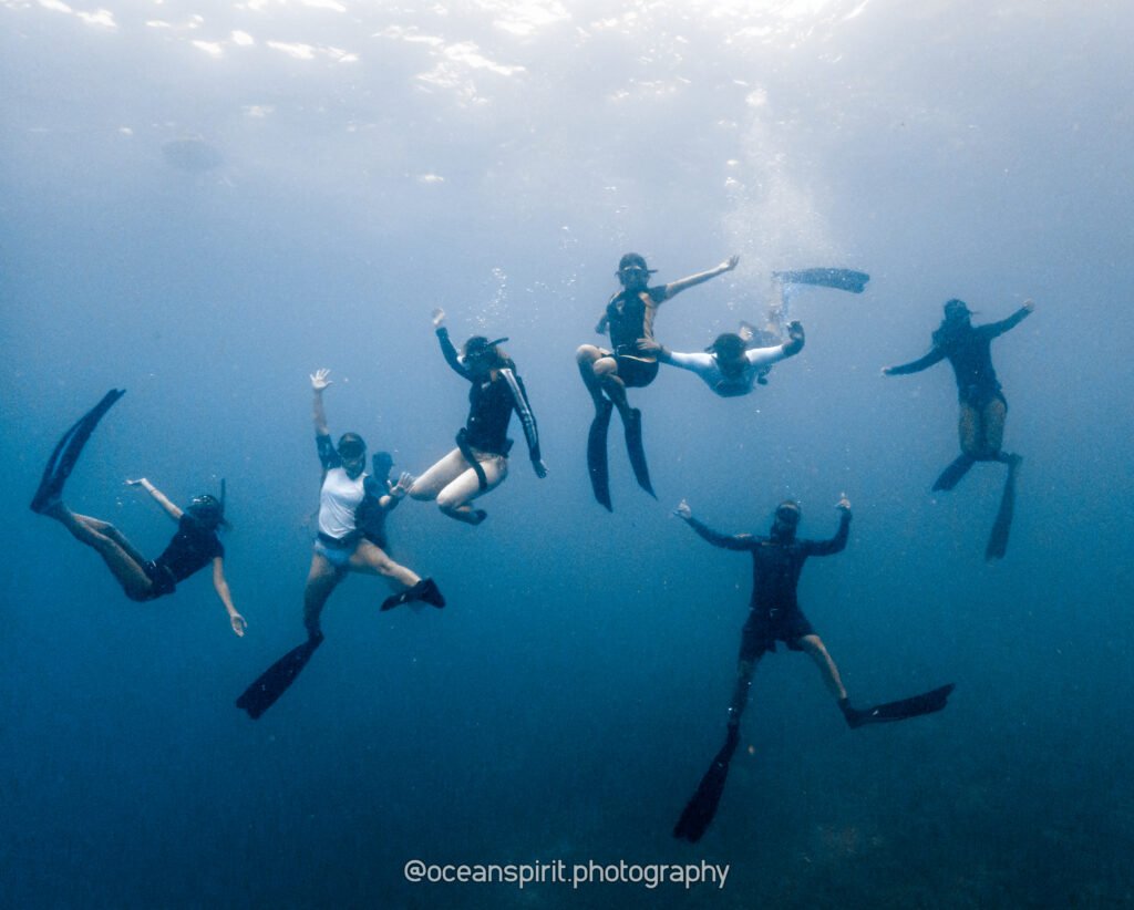 Freedivers underwarer during the FluidFocus Freediving Retreat